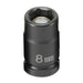 SOC 8MM 1/4D IMP MAG 6PT BLK