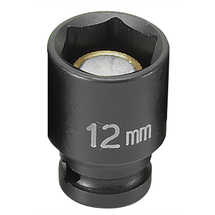 SOC 12MM 1/4D IMP MAG 6PT BLK