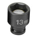 SOC 13MM 1/4D IMP 6PT