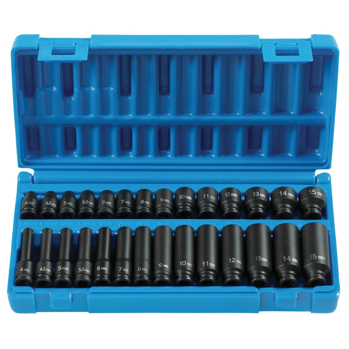 1/4"Dr 28pc Std & Deep Metric Master Set