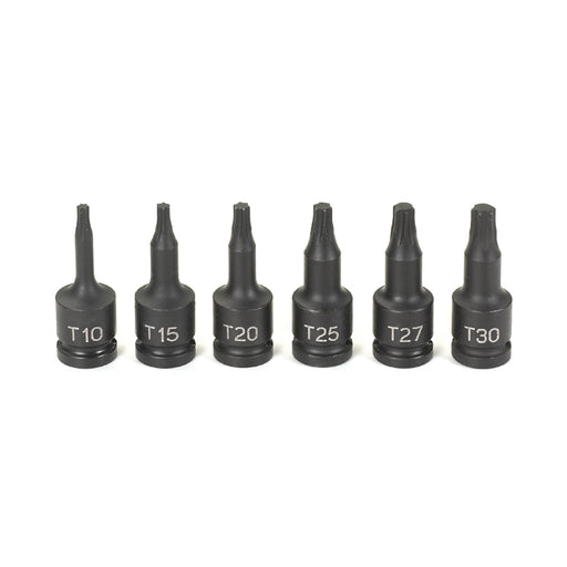 1/4" Drive 6 Pc Internal Torx Impact Driver Set