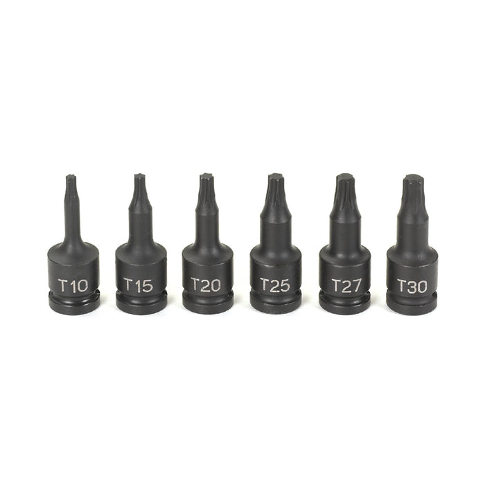 1/4" Drive 6 Pc Internal Torx Impact Driver Set