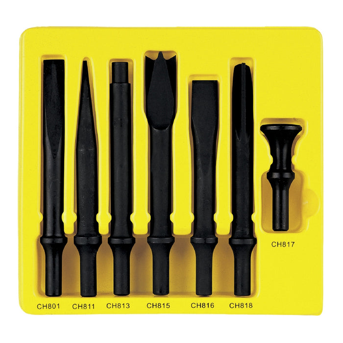 7-Piece Heavy-Duty Chisel Set with .498 Shank