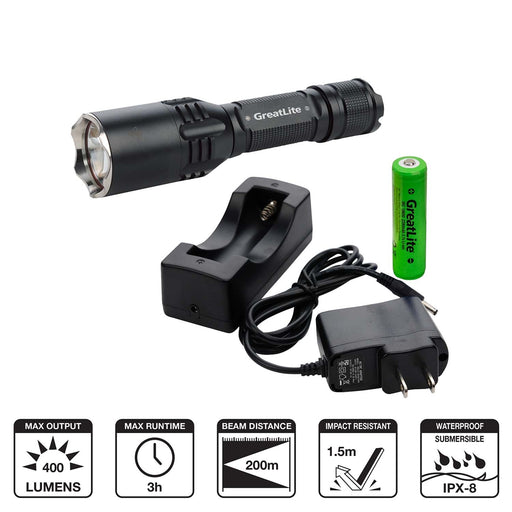 400 LUMEN ANODIZED ALUMINUM FLASHLIGHT