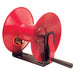 Manual Air Hose Reel Only, Hand Crank, Red Metal O