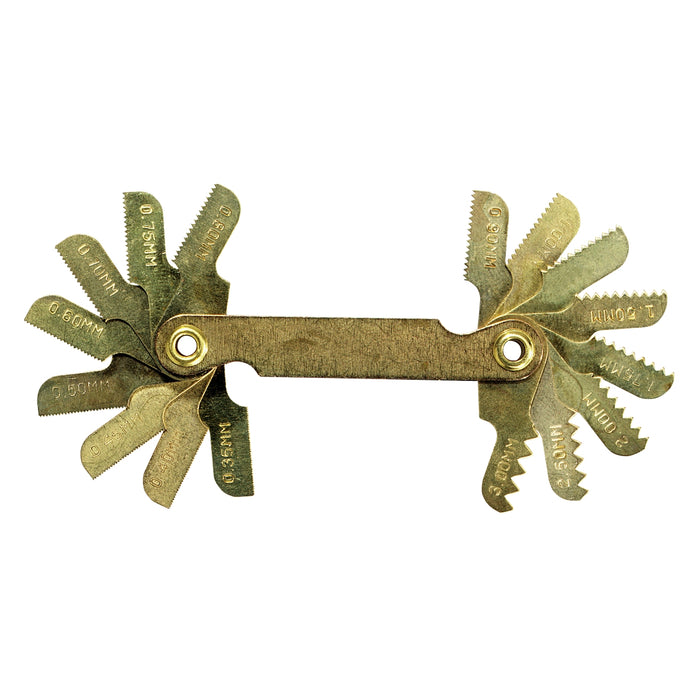 16 LEAF METRIC THREAD PITCH GAUGE