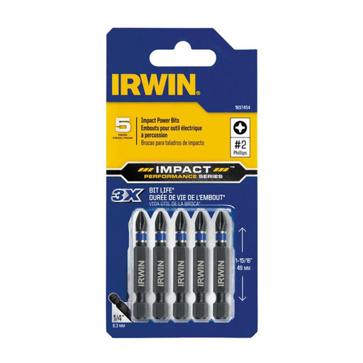 Power Impact Bit No. 2PH x 2 in. OAL 5/CARD