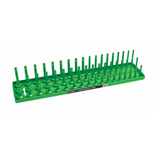 1/2" Metric 3-Row Socket Tray - Green