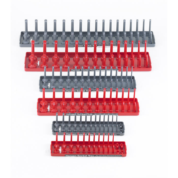 Soc Tray 6-Pack Assortment, Red/Gray