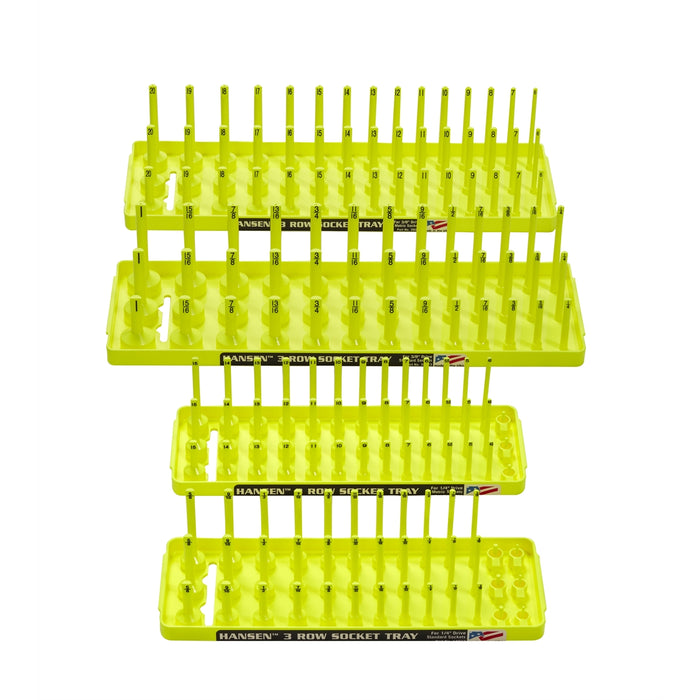 Hi-Viz 4-Pack Soc Holder, Yellow