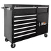 56" H2Pro  Series 8 Drawer Rolling Cabinet-Black