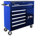 41" H2Pro Series 6 Drawer Rolling Cabinet - Blue