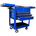 35" Pro Series 4-Drawer Slide-Top Service Cart Blu