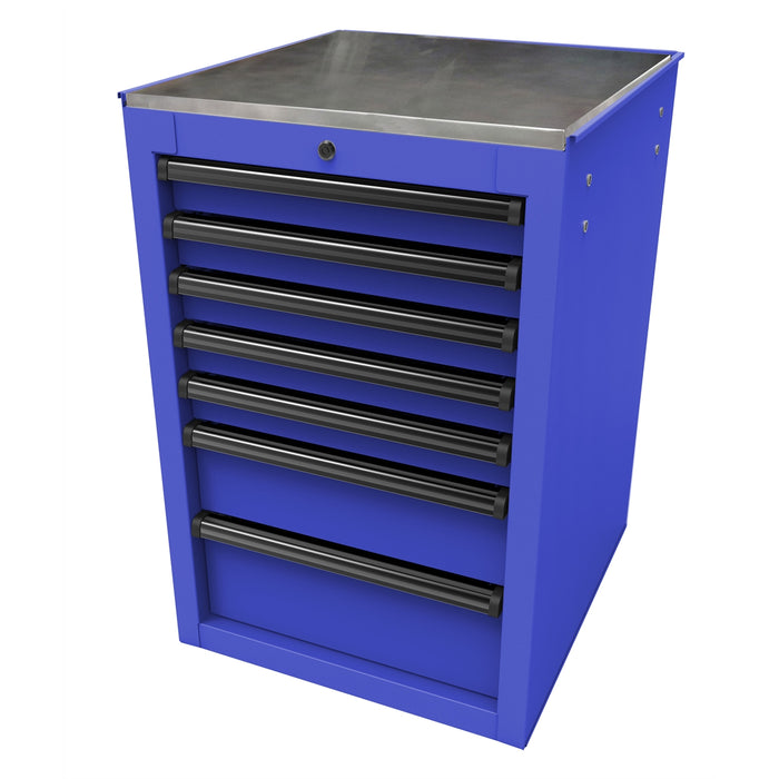 22" RS Pro 7-Drawer Side Cabinet Blue
