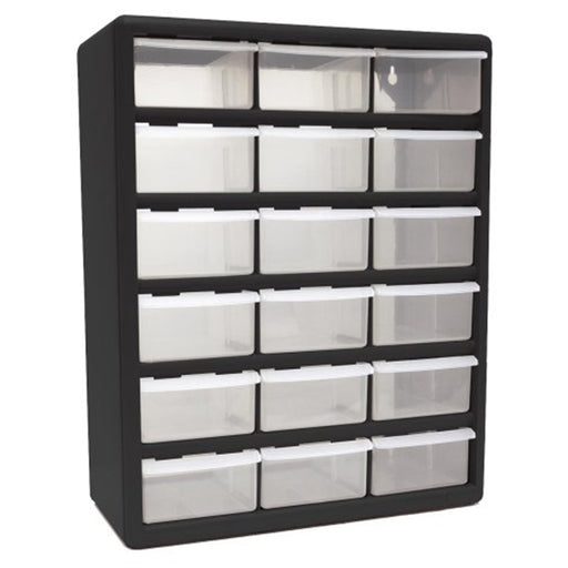 18-Drawer Parts Organizer, Black