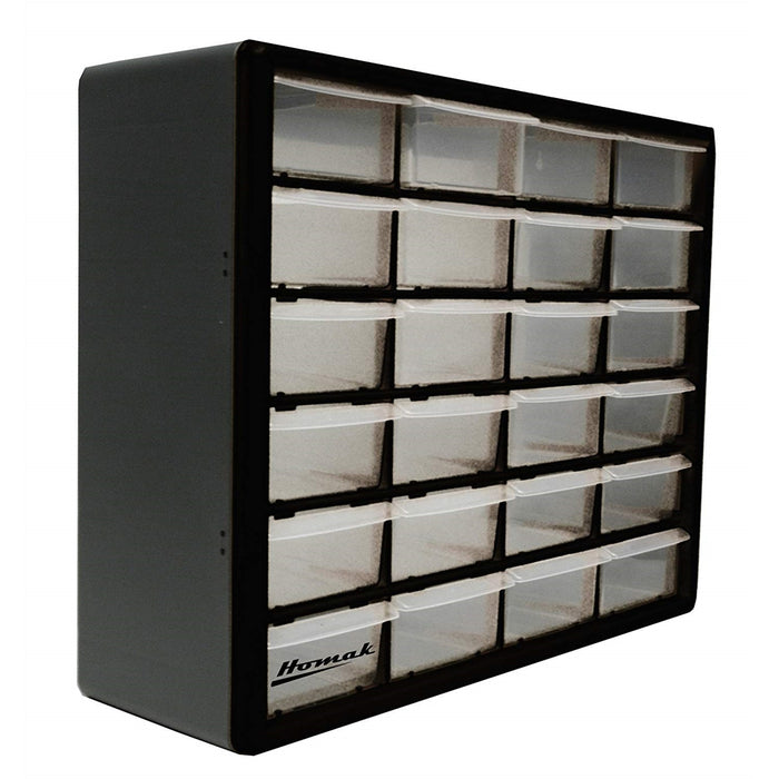 24-Drawer Parts Organizer, Black