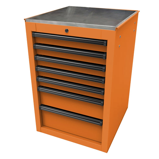22" RS Pro 7-Drawer Side Cabinet Orange