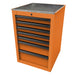 22" RS Pro 7-Drawer Side Cabinet Orange