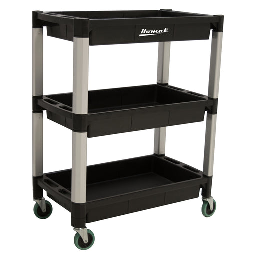 30" x 16" 3-Shelf Plastic Utility Cart