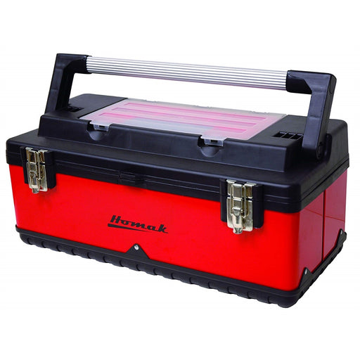 22-1/2" Metal and Plastic Hand-Carry Toolbox Red