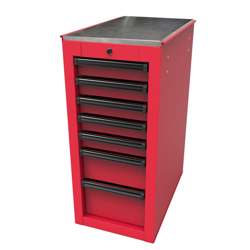 14-1/2" RS Pro 7-Drawer Side Cabinet Red