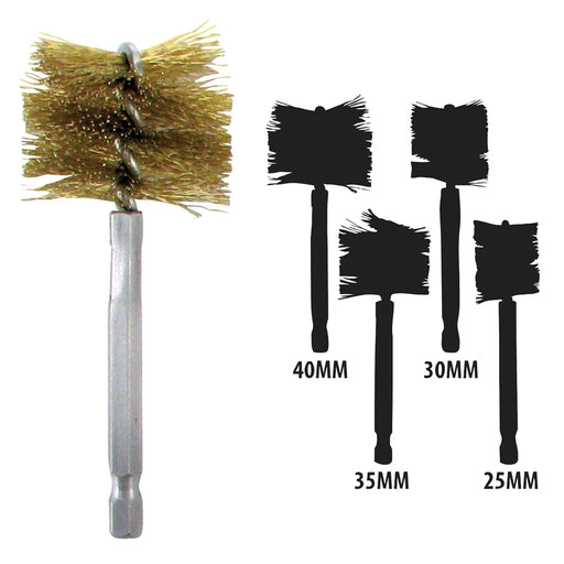 Brass 25mm-40mm Bore Brush Set