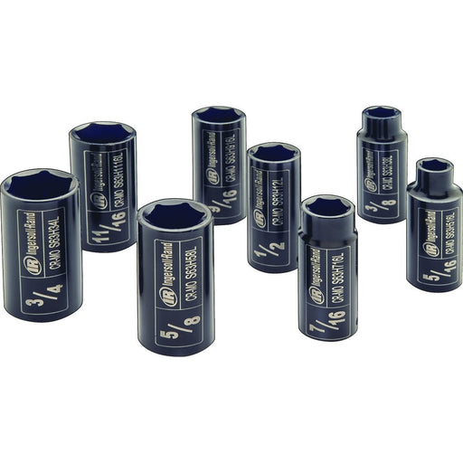 3/8" Drive SAE Deep Impact Socket Set, 8 Piece