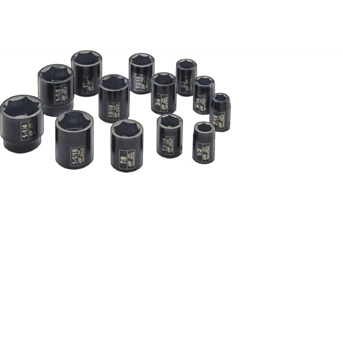 1/2" Drive SAE Impact Socket Set, 13 Piece