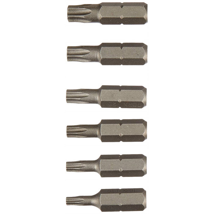 TORX 1" 6PC T10 thru T30 OAL