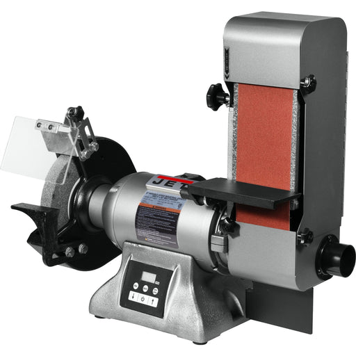 8" V-SPEED INDUSTRIAL GRINDER & 4"X 36" SER