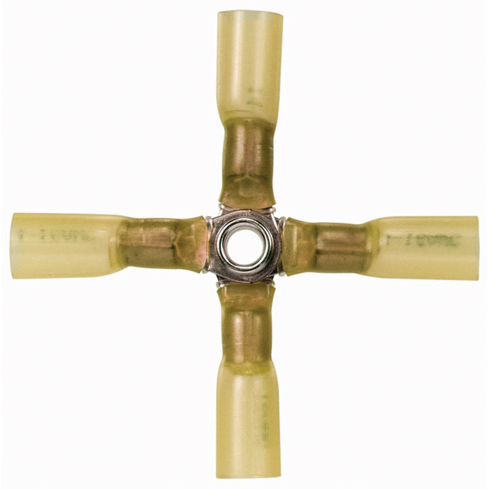 12-10 4-WAY (X) YELLOW CS H.S. CONNECTOR 5 PC