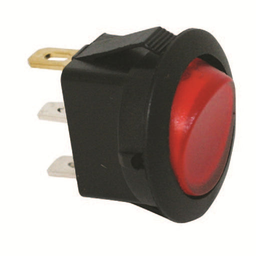 10 Amp 12V Amber Round Rocker