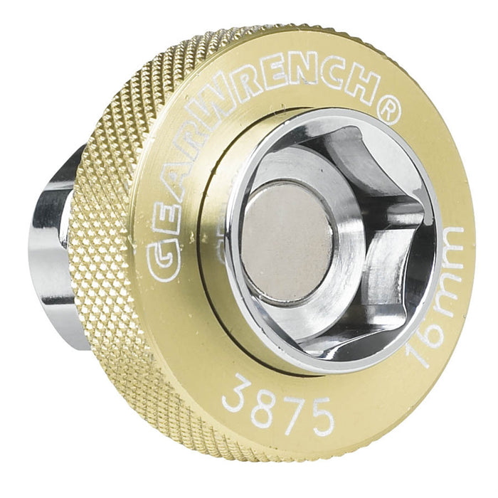 SOC 16MM 3/8D 6PT GLD