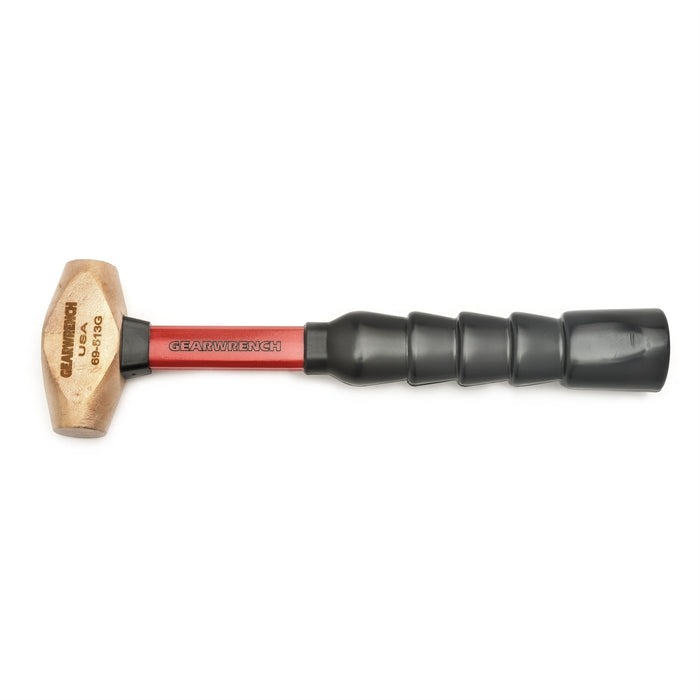 BRASS HAMMER WITH FIBERGLASS HANDLE 2-1/2 LB.