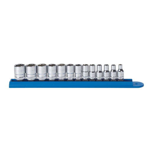 13PC 1/4" DRIVE 6PT METRIC SOCKET SET