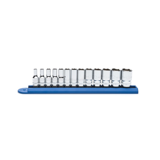 13 Pc. 1/4" Drive 6pt. Mid Length Socket Set Metri