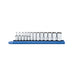 13 Pc. 1/4" Drive 6pt. Mid Length Socket Set Metri