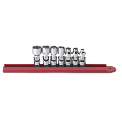 7PC 1/4" DRIVE 6PT FLEX SAE SOCKET SET