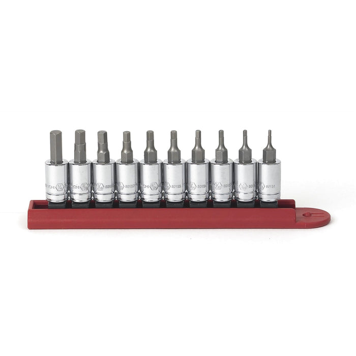 10PC 1/4"DR SAE HEX BIT SOCKET SET
