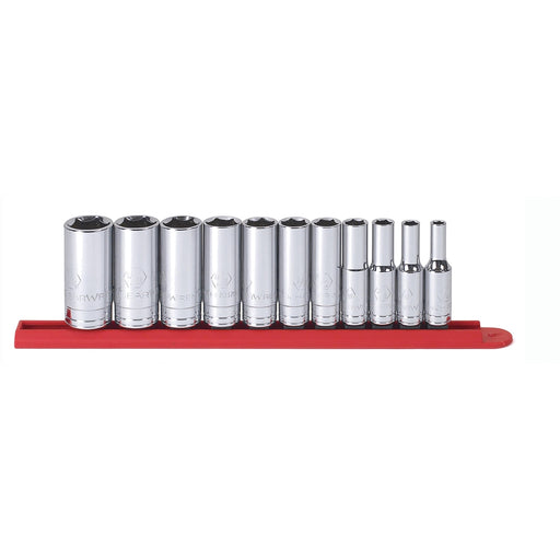 11PC 3/8" DRIVE 6PT DEEP SAE SOCKET SET
