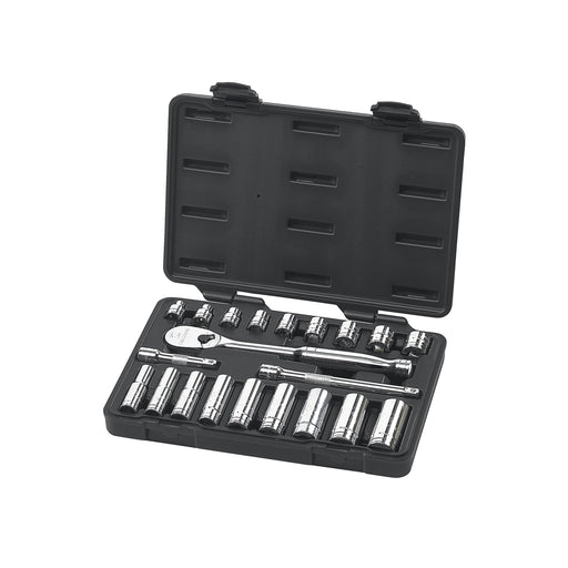 21PC 3/8" DRIVE SAE SOCKET SET (STD / DEEP)
