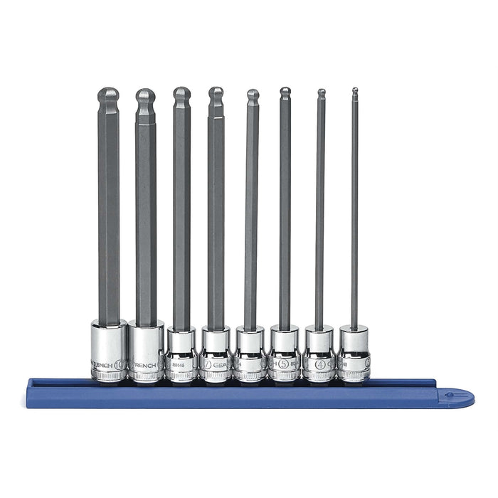 8PC 3/8" DRIVE METRIC BALL HEX BIT SOCKET SET
