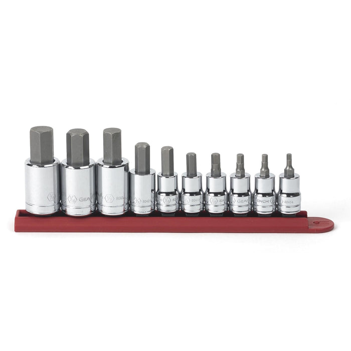 10PC 3/8" & 1/2" DRIVE SAE HEX BIT SOCKET SET