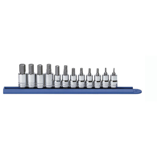 12PC 3/8" DRIVE METRIC HEX BIT SOCKET SET