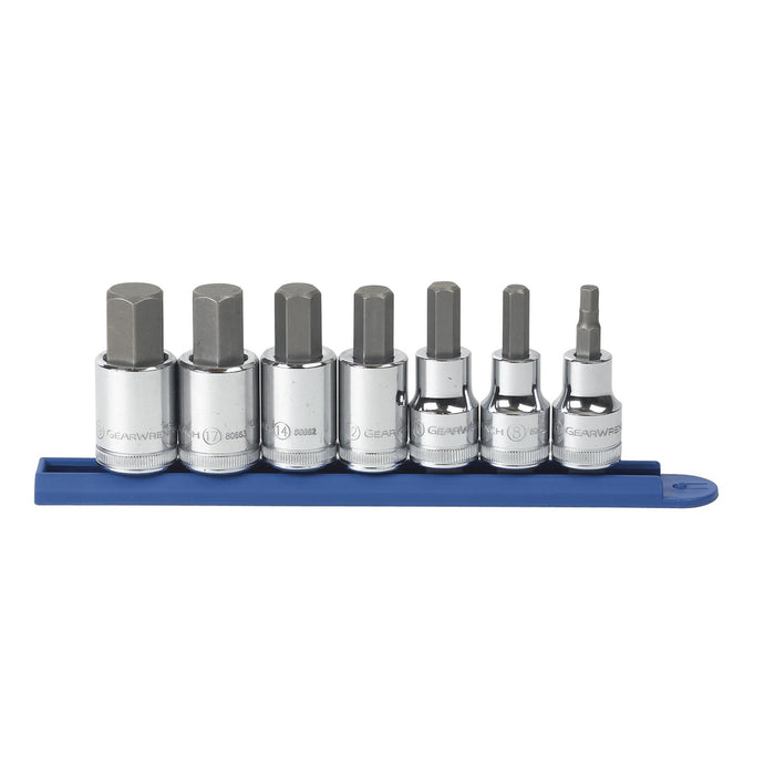 7PC 1/2" DRIVE METRIC HEX BIT SOCKET SET