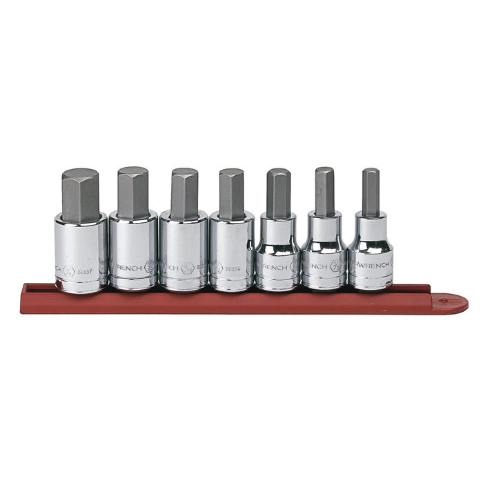 7PC 1/2" DRIVE SAE HEX BIT SOCKET SET