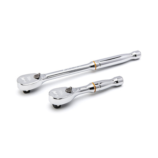 2 Pc 3/8" Drive 90 Tooth Compact Head Ratchet Set