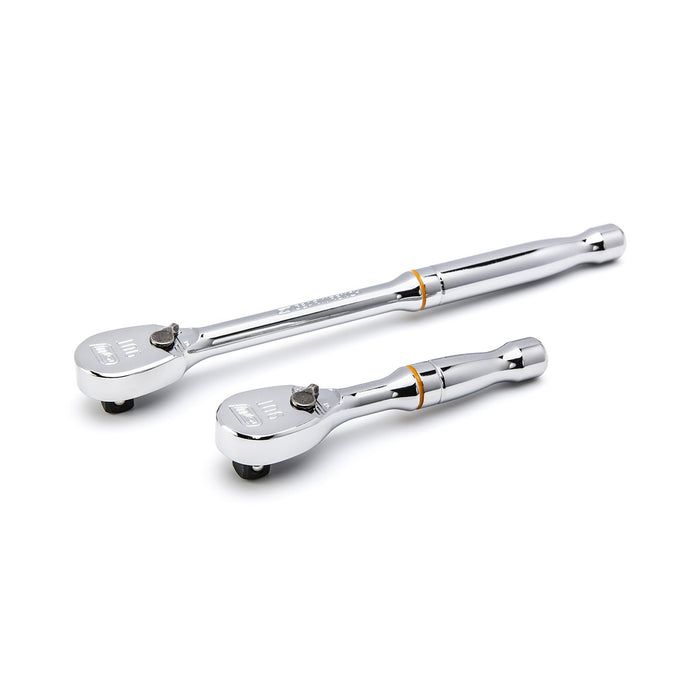 2 Pc 3/8" Drive 90 Tooth Compact Head Ratchet Set