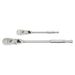 2-pc 1/4 3/8 Full Polish Locking Flex Head Ratchet