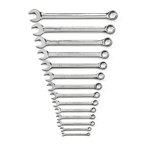 14 PC FULL POLISH COMB WRENCH SET 6 PT SAE